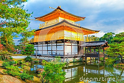 Kinkaku-ji Temple of the Golden Pavilion is aÂ zenÂ buddhist templeÂ and one of the most Editorial Stock Photo
